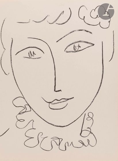 null Henri Matisse (1869-1954)
La Pompadour. (Frontispice pour Portraits, Monte Carlo,...