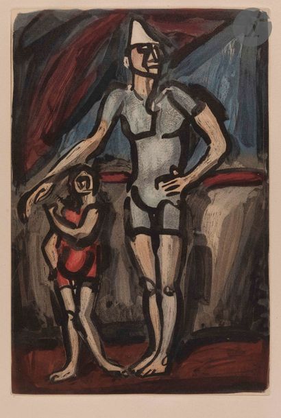 null Georges Rouault (1871-1958)
Clown et enfant. 1930. Aquatinte. 210 x 306. Chapon...