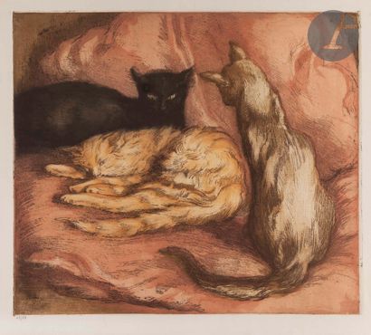 Alfredo Müller (1869-1939)
Les Trois chats....