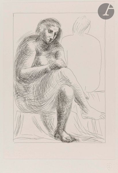 null 
Pablo Picasso (1881-1973)



Au bain. (Suite Vollard, pl. 3). 1er octobre 1930....