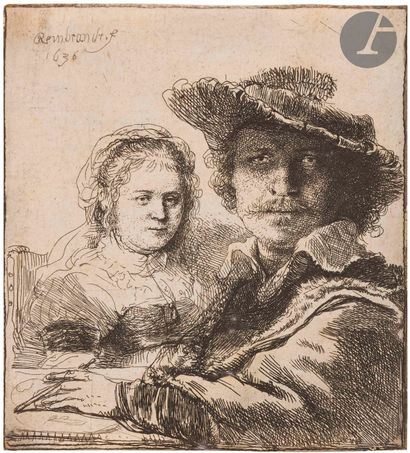 null Rembrandt Harmensz. van Rijn (1606-1669)
Rembrandt et sa femme (Self-Portrait...