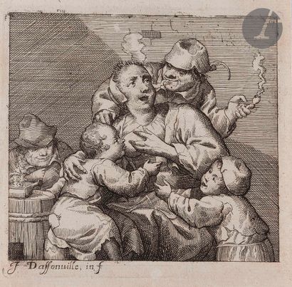 null Jacques Dassonville (1619-1670 ?)
La Mère nourrice à l’estaminet. Eau-forte....