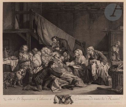 null Jean-Baptiste Greuze (1725-1805) (d’après)
Le Paralitique servi par ses enfans....