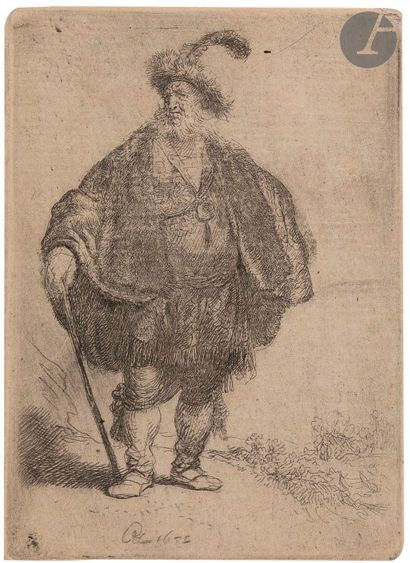null Rembrandt Harmensz. van Rijn (1606-1669
)The Persian. 1632. Etching and burin....