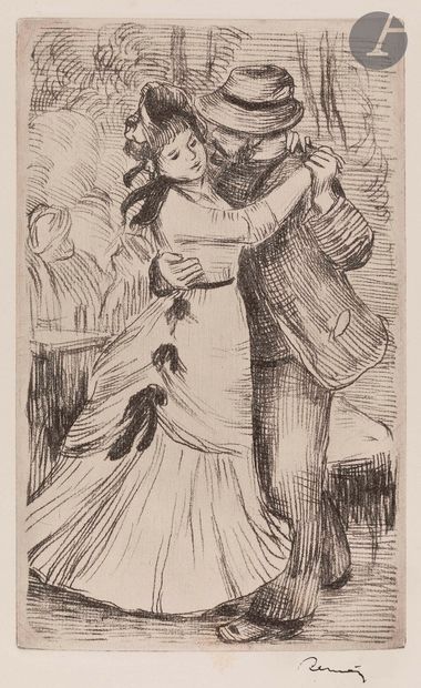 null *Pierre-Auguste Renoir (1841-1919)
La Danse à la campagne. Vers 1890. Vernis...