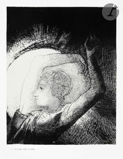 null Odilon Redon (1840-1916)
Apocalypse de Saint Jean. 1899. Lithographie. Format...