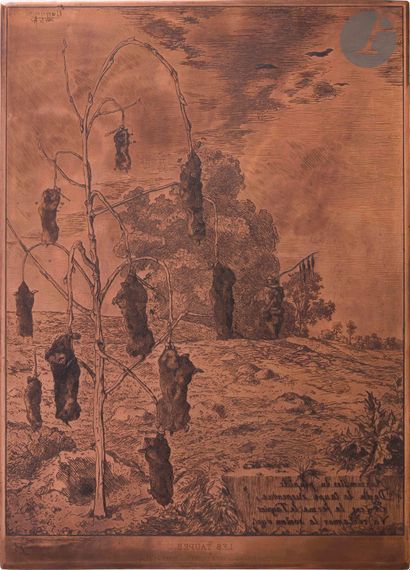 null Félix Bracquemond (1833-1914
)The Moles. 1854. Etched copper. 200 x 275. Beraldi...