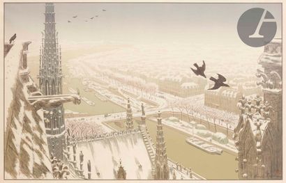 null Henri Rivière (1864-1951)
Du haut des tours de Notre-Dame. (Paysages parisiens,...