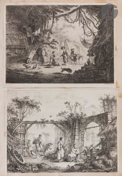 null MiscellaneousAlbum
in-4 of old engravings by or after della Bella, Berghem,...