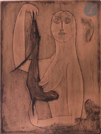 Anton Prinner (1902-1983)[CR}Femme à la loutre....