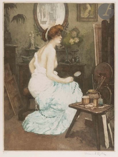 null *Manuel Robbe (1872-1936)
Avant la pose. Vers 1907. Eau-forte et aquatinte....