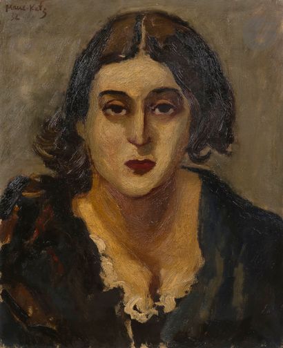 null MANE-KATZ (1894-1962) 
Portrait de la sculptrice Raîka, 1932 
Huile sur toile....