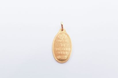 null 
PAMP



Médaille lingotin Suisse en or 
18K (750) sur l'une des faces est gravé...