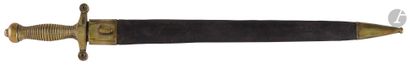 null Glaive model 1831 lightened. 
Bronze handle. Blade with median edge. Leather...