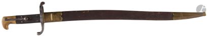 null SWISS 
Bayonet model 1864. 
Iron mounting, pommel in brass stamped, handle with...
