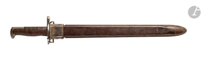 null 
USAAmerican
bayonet
model 1905. 
Handle with wooden plates and steel trimmings.
Flat-backed...