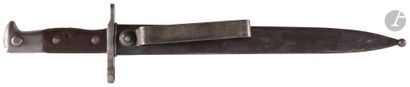 null USA 
Baïonnette modèle 1892 pour fusil Krag Jorgensen. 
Poignée à plaquettes...