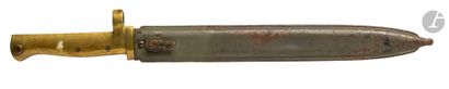 null GERMANY 
German Ersatz bayonet. 
Brass handle, one piece. Blade with flat back...