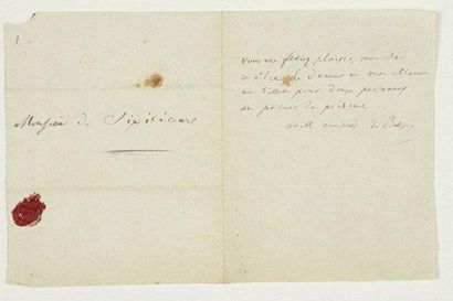 Honoré de BALZAC (1799-1850) romancier L.A.S., [vers 1832?], à Charles Guilbert de...