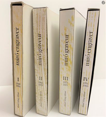 null MIRO, engraver, Jacques Dupin and Ariane Lelong-Mainaud , 4 volumes, Daniel...