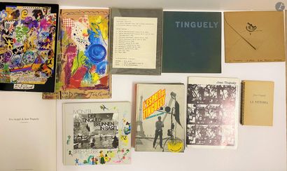 null Jean TINGUELY: ensemble de 19 ouvrages monographiques, catalogues d'exposition...