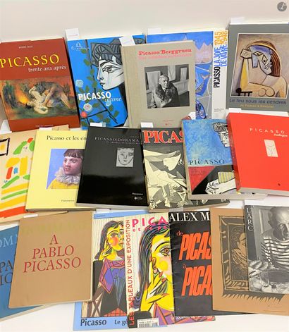  Pablo PICASSO : ensemble de 18 ouvrages monographiques et catalogues d'expositi...