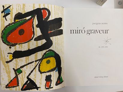 null MIRO, engraver, Jacques Dupin and Ariane Lelong-Mainaud , 4 volumes, Daniel...