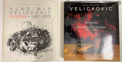 null Set of 4 books including: 

- Vladimir VELICKOVIC, drawings, 1957-1979, Alain...