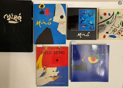  Juan MIRO : ensemble de 7 ouvrages monographiques et catalogues d'exposition dont...