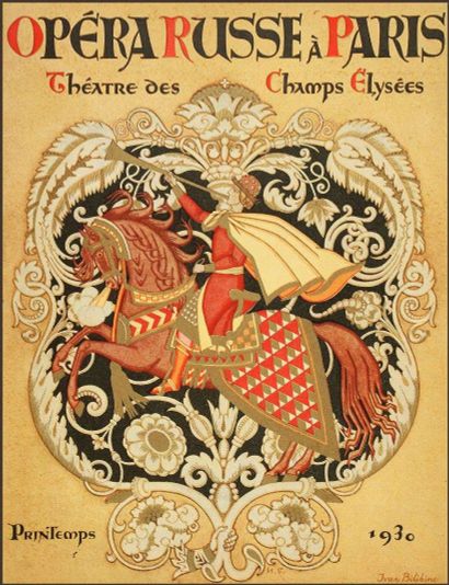 null OPÉRA RUSSE À PARIS. 2 programmes illustrés, printemps 1930. Couvertures illustrées...