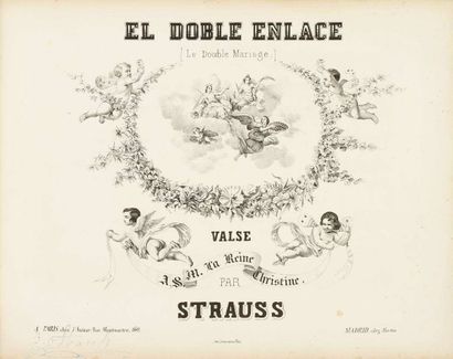 null MUSIQUE. 3 recueils de pièces pour piano. J. Strauss, recueil de 4 valses à...