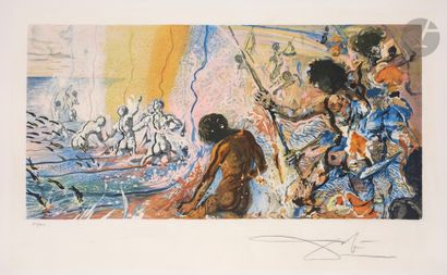 null Salvador Dalí (1904-1989) 
La Pêche au thon. 1971-1972. Lithographie. 600 x...