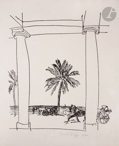 null Raoul Dufy (1877-1953) 
Le Palais de la Méditerranée. 1950. Lithographie. La...