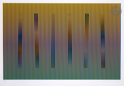 null Carlos Cruz-Diez (Venezuelan, born 1923) 
Kinetic composition. 2014. Silkscreen...