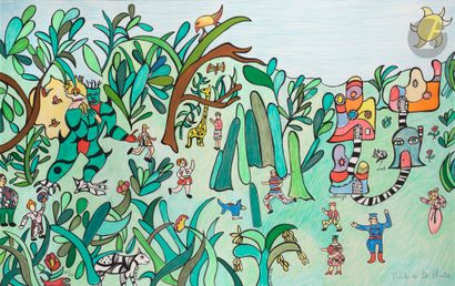null Niki de Saint-Phalle (1930-2002) 
Jungle I. 1993. Lithographie. À vue : 645...