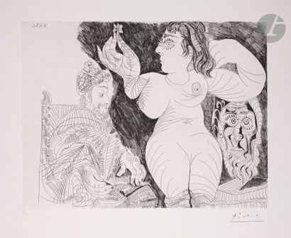 Pablo Picasso (1881-1973) 
David songeant...