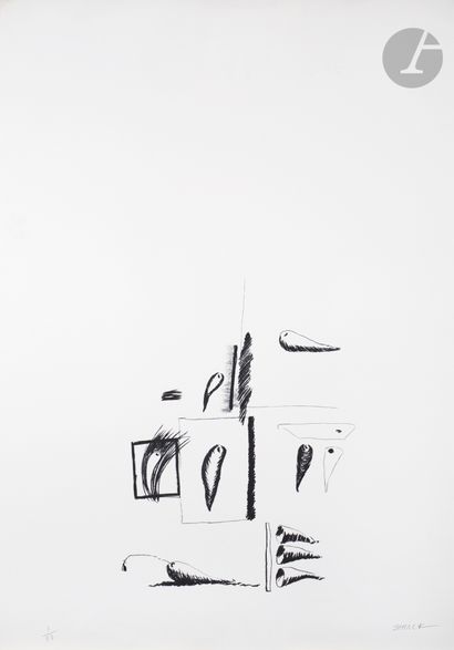 null Philippe Starck (born in 1949) 
Untitled. (Pl. for the album Étrangetés, galerie...