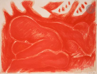 null Édouard Pignon (1905-1993) 
Nude in a curl. 1978. Lithograph. The sheet : 655...