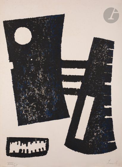 null Berto Lardera (italien, 1911-1989) 
Composition. Vers 1970. Gravure sur plaques...