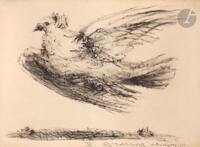 null Pablo Picasso (1881-1973) 
The Dove in Flight. 1950. Zincography. The sheet:...