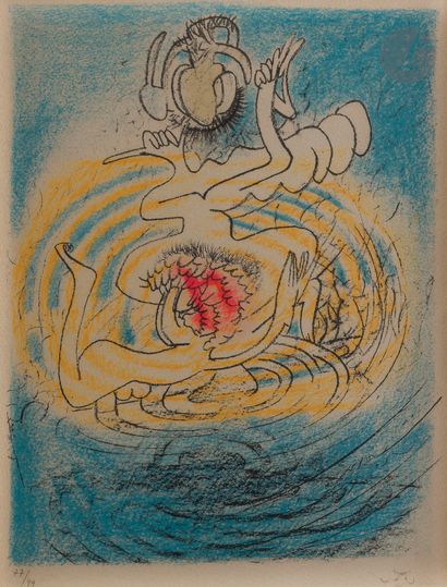 null Roberto Matta (chilien, 1911-2002) 
D’Or Ling. 1975. Lithographie. À vue : 260...