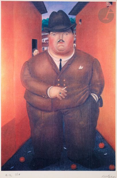 null Fernando Botero (Colombian, born 1932) 
The Mac with a cigarette. About 1975-1980....