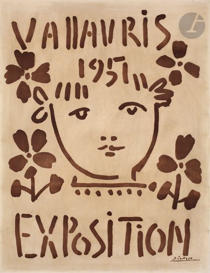 null Pablo Picasso (1881-1973) 
Exposition Vallauris 1951. Affiche. 1951. Gravure...