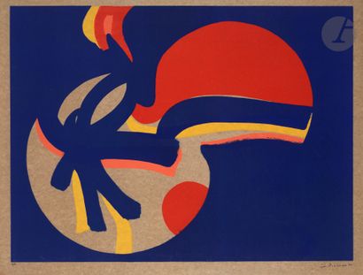 null James Pichette (1920-1996) 
Composition. 1971. Serigraphy in colors. 620 x 460....