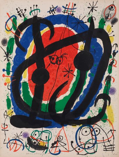 null Joan Miró (1893-1983) 
Affiche pour le XXIIe Salon de Mai. 1966. Lithographie....