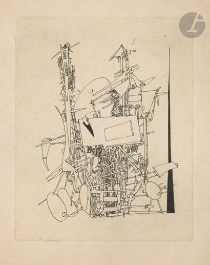 null Yves Tanguy (1900-1955) 
Composition. 1953. (Pl. pour Jean Laude, Le Grand Passage,...
