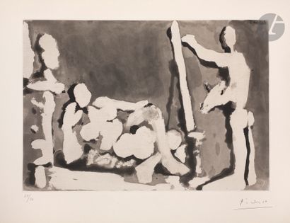 Pablo Picasso (1881-1973) 
Peintre et modèle,...