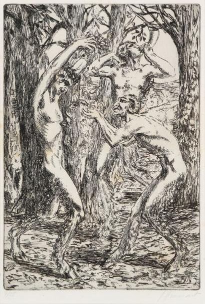 Raphaêl Maurice DROUART (1884-1972) Danse des satyres, ou Satyres aux feuilles mortes....