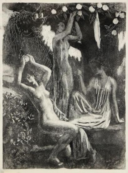 Raphaêl Maurice DROUART (1884-1972) Les Hespérides. Monotype. 275 x 373. Cat. 136....