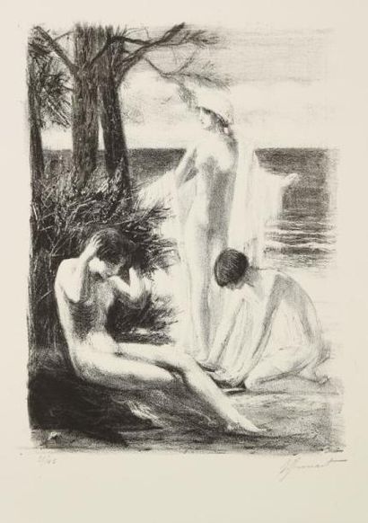 Raphaêl Maurice DROUART (1884-1972) Sur la plage ; La Toilette. 1924 et 1927. Lithographie....